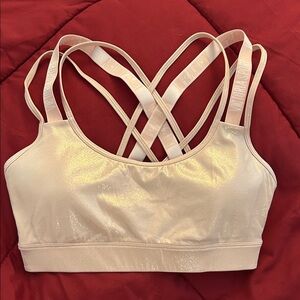Victoria's Secret Shimmery Pink Crisscross-Back Sports Bra